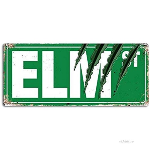 Lilyanaen New Metal Sign Aluminum Sign Elm Street Claws Wall Sign for Outdoor & Indoor 8x12