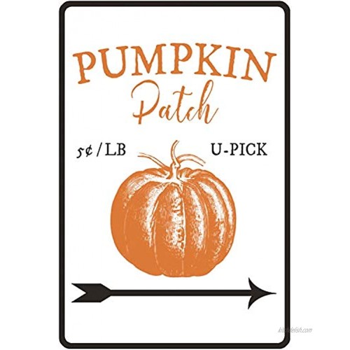 New Metal Sign Aluminum Sign Pumpkin Patch Sign Decor Easter Lover Fall Sign for Outdoor & Indoor 12 x 8