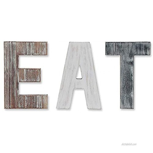 Wooden Eat Sign for Kitchen Decorations Rustic Eat Signs Kitchen Wall Decor Farmhouse Kitchen Wall Art EAT Letters Farmhouse Kitchen Decor for Dining Room & Eatery Easy to Hang or Stand on Table