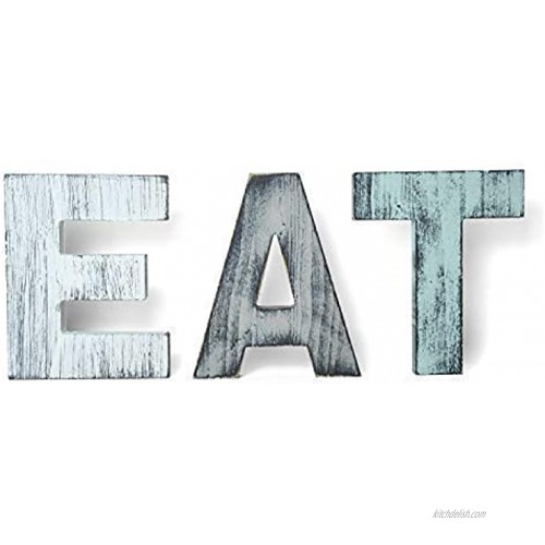 YoleShy EAT Sign Kitchen Wall Decor Rustic Color Farmhouse Decor Wood Wall Plaque with Hanging Hole