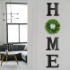3 Pieces 12 Inch Black Wooden Letters Decorative Home Signs Wall Letters with Green Wreath Flower Garland for Farmhouse Living Room Bedroom Kitchen Doorway Decoration