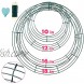 6 Pack Wire Wreath Frame 10 Inches Metal Wreath Frame Wreath Form Wreath Hoop Wreath Ring with 6 Pcs Adhesive Hooks and 38 Yard 22 Gauge Paddle Wire for Crafts