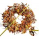 Artificial Fall Wreath,22” Floral Wreath with Berries and Pumpkins Autumn Maple Leaves Wreath for Front Door Wall Window Farmhouse Decor Thanksgiving Harvest Festival Decor