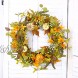 Bibelot 20 inch Autumn Wreath -Pumpkin and Maple Leaf Wreath with Greeen Berry for Front Door Hanging Wall Decoration,Fall Harvest,Thanksgiving Home Decor…