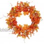 Fall Wreath with Wooden Sign,20 inches,Artificial Autumn Wreath with Pumpkins and Maple Leaves for Front Door Wall Window Farmhouse and Thanksgiving Day Decor