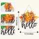Fall Wreaths for Front Door Round Wood Handmade Wreath Welcome Sign for Front Door Fall Wreath Hello Sign Farmhouse Door Wreaths Grapevine Fall Wreath Decor Hanging Outdoor