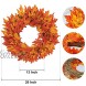 Funpeny 26 Inch Large Fall Maple Wreath Artifical Hanging Fall Leaves Christmas Thanksgiving Decor for Indoor and Outdoor Decorations