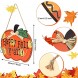 Happy Fall Hanging Wooden Sign Pumpkin Wall Decor Thanksgiving Day Welcome Sign Door Hanging for Thanksgiving Day Autumn Happy Fall Y'all