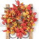idyllic 20 Inches Wreath of Fall Foliage Maple Leaf Artificial Wreath for Indoor Decor