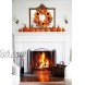 LSKYTOP Artificial Sunflower Fall Maple Leave Wreath 16 Autumn Door Wreath for Fall and Thanksgiving Festival Decor