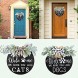 Nucookery 12 Welcome Wreath Sign for Farmhouse Front Porch Decor We Hope You Like Dogs Farmhouse Door Home Decoration for Outdoor Door Hanging with Premium Greenery Gift for Home Decoration Dogs