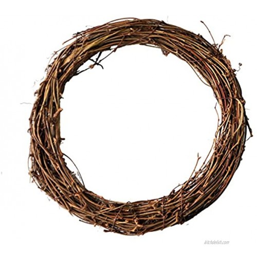 Ougual DIY Crafts Natural Grapevine Wreaths 12 Inch 2 Pack