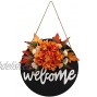 PDERDTY Welcome Sign Wreath for Front Porch,12 Farmhouse Porch Front Door Decor,Hanging Fall Wearth Decorations Outdoor,Rustic Wood Housewarming Home Sign