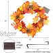 SAND MINE Fall Door Wreath 17 inch Thanksgiving Harvest Door Wreath for Front Door with Maple Leaf and Berry Pinecone Pumpkins Ideal for Fall Harvest Thanksgiving Autumn Decoration