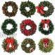 Sumind 6 Pieces Dark Green Wire Wreath Rings Wire Wreath Frame for New Year Valentines Decoration 10 Inch