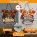 TURNMEON Prelit Fall Welcome Sign Wreath with Timer for Front Door Decor Rustic Hanging Wood Sign for Autumn Harvest Thanksgiving Door Wall Decorations Indoor Outdoor Fall Decor for Home Halloween
