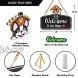 Veriss Interchangeable Welcome Sign for Front Door Home Wall Decor Porch Outdoor Seasonal Holiday Hanging Wreath Christmas Decoration Dog House with Hanger and 12 Cute Wooden Pieces for all Seasons