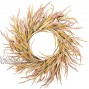VGIA 18 Inch Fall Wreath Front Door Wreath Fall Grass Wreath with Artificial Fall Grass Artificial Wheat Heads for Autumn Harvest Autumn Wreath for Home Wall and Window