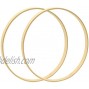 Worown 2pcs 12 Inch Wooden Bamboo Floral Hoops Wreath Rings for Making Wedding Wreath Decor and Wall Hanging Craft