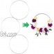 Worown 6pcs 8 Inch Floral Wreath Hoops Silver Metal Rings for Making Wedding Wreath Decor and Wall Hanging Craft
