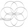 Worown 6pcs 8 Inch Floral Wreath Hoops Silver Metal Rings for Making Wedding Wreath Decor and Wall Hanging Craft