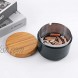 Ashtray for Cigarettes Indoor or Outdoor FriyGardcn Ashtray Cool Cute and Standing Ashtray Green Plastic Ashtray with a Stainless Steel Liner Ash Tray for Patio Office and Home