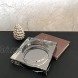 BUICCE Black Crystal Glass Ashtray Decor，Etched Heavy Home Square Modern Crystal Ash Tray Indoor Office Tabletop Patio Decorative.