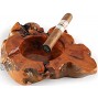 Cigar Ashtrays Outdoor Wooden Ashtrays Decoration Cigar Ash Tray Cigar Ashtrays for Men Smokers Handmade 2 Slots