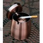 Cigarette&Cigar Smokers Waterproof Windproof Indoor Outdoor Ashtray with Lid-Large Heavy Weighted Stainless Steel Tobacco Ash Tray for Outside Patio-Wind Safe Covered Ashtrays for Cigarettes or Cigars