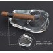 Glass Cigar Ashtrays for Men at Outdoor Patio Single Slot Crystal Cigar Holder for Indoor Home Office  Luxury Ash Tray Gift and Décor Accessories for Cigarette Smokers and Whiskey Bourbon Lovers