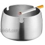 IWNTWY Ashtray Stainless Steel Outdoors Indoors Windproof Cigarettes Ashtrays for Home Office Hotel Cigaret Ash Tray