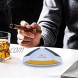 K&F Cigar Ashtray Triangle Large Outdoor Ceramics Cigars Ashtray for Patio Outside Indoor Great Gift for Men White