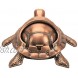 LAUYOO Vintage Turtle Windproof Ashtray with Lid Portable Cigarette Odor Ashtray Holder for Outdoor Indoor Smokers Metal Desktop Smoking Tobacco Ash Tray for Home Office Decoration Red Copper