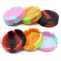 LEKAI Multiuse 3PCS Silicone Round Ashtray High Temperature Resistant Unbreakable Colorful Ashtray Shatterproof Coaster for Indoor Outdoor