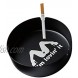 LIXIN Black Stainless Steel Ashtray Tabletop Cigarette Cigar Home Ashtray Creative Funny Ashtray Black-A