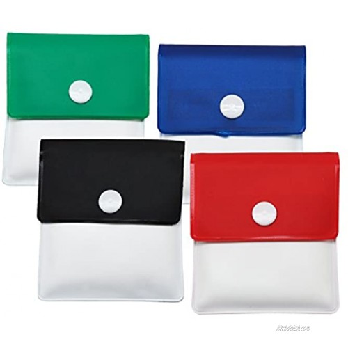 Meta-U Pocket Ashtray Pouch- Fireproof PVC-Odor Free-Portable Compact- Assorted Color- Pack of 4