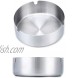 Pack of 3 Cigar Ashtray Tabletop Round Stainless Steel Ash Tray Suitable for Cigarette Ash Holder for Home,Hotel,Restaurant,Indoor,Outdoor