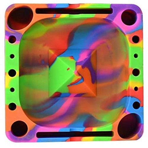 Pulsar Tap Tray Silicone Ashtray Assorted Colors Tie-Dye