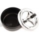 Round Push Down Stainless Steel Modern Tabletop Cigarette Ashtray with Spinning Tray Cigarette Ashtray for Indoor or Outdoor Use Ash Holder for Smokers Desktop Smoking Ash Tray for Home Office