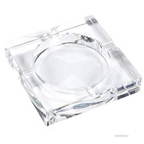 Square Crystal Cigar Ashtray With 4 Slots and Gift Box 7.1 x 1.46 x 7.1 In