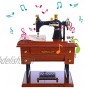 Aimik Sewing Music Box Vintage Music Box Mini Sewing Machine Style Mechanical Birthday Gift Table Decor