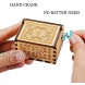 BELIVOR Happy Birthday Music Box Hand Crank Musical Box Play Happy Birthday Tunes Engraved Carved Wood Musical Birthday Gifts for Kids Children Parents Friends etc