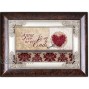Cottage Garden A True Love Story Never Ends Red Burlwood Jewelry Music Box Plays Unchained Melody