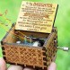 Engraved Wooden Music Box You are My Sunshine Gift for Daughter from Dad Hand Crank Music Box Christmas Gift Ideas for Her