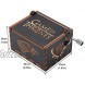 Game of thrones Wood Muisc Box,Hand Crank Antique Carved Wooden Musical Boxes Best Gift for Birthday Christma Black