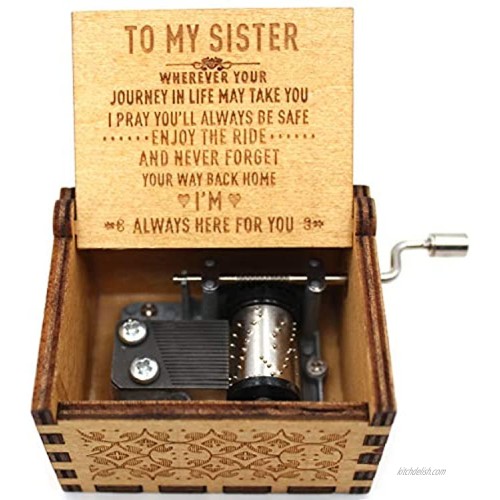 Lastsummer You are My Sunshine Music Box – Gift for Sister Siblings – 1 Set（jm2）