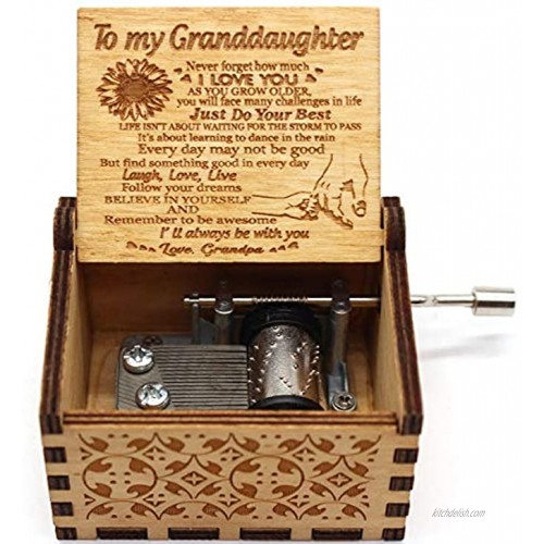 Lastsummer You are My Sunshine Music Box – Gift from Grandpa to Granddaughter – 1 Set01
