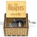 Music Box The Beatles Laser Engraved Vintage Wooden Hand Crank Musical Box Gifts for Wedding Birthday Christmas Valentine's Day Let It Be