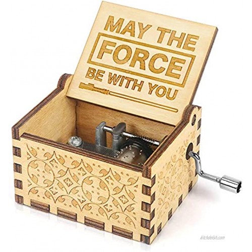 N\C Star Wars Music Box Wooden Custom Star Wars Gifts for Boyfriend Brother Star Wars Fans May The Force Be with You
