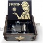 Princess Elsa of Frozen Music Box-Wood Hand Crank Laser Engraved Vintage Tiny Musical Box,Fun Music Toys,Movie Craft Collection,Let It Go Music Box,Gift for Friends and Family Girls